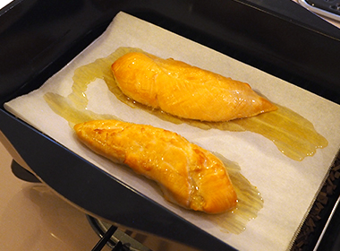 鶏ささみの燻製の出来上がり