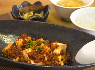 ラ・クックグランで四川風麻婆豆腐
