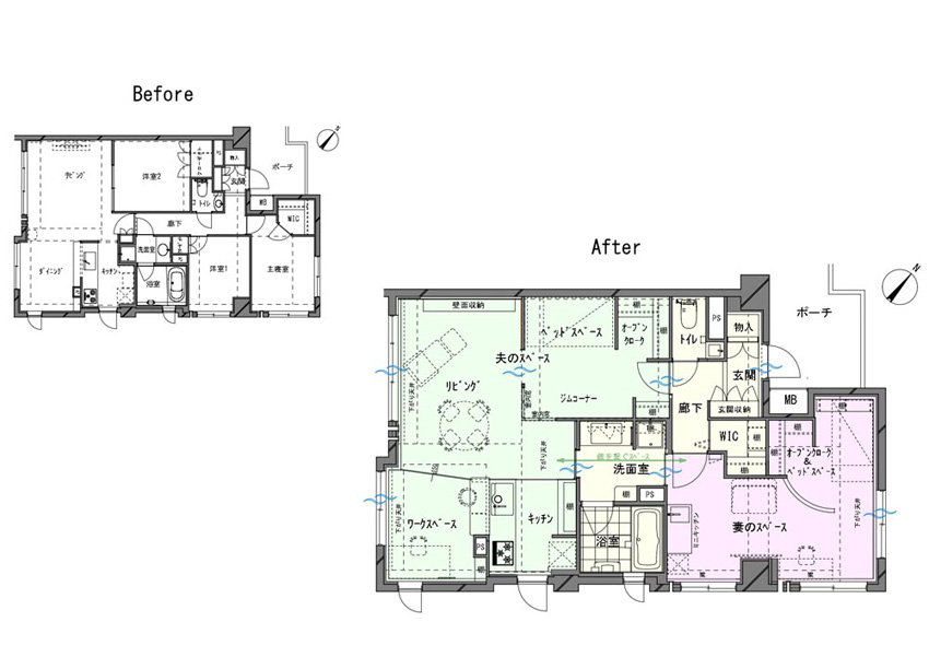 マンションリノベーション図面