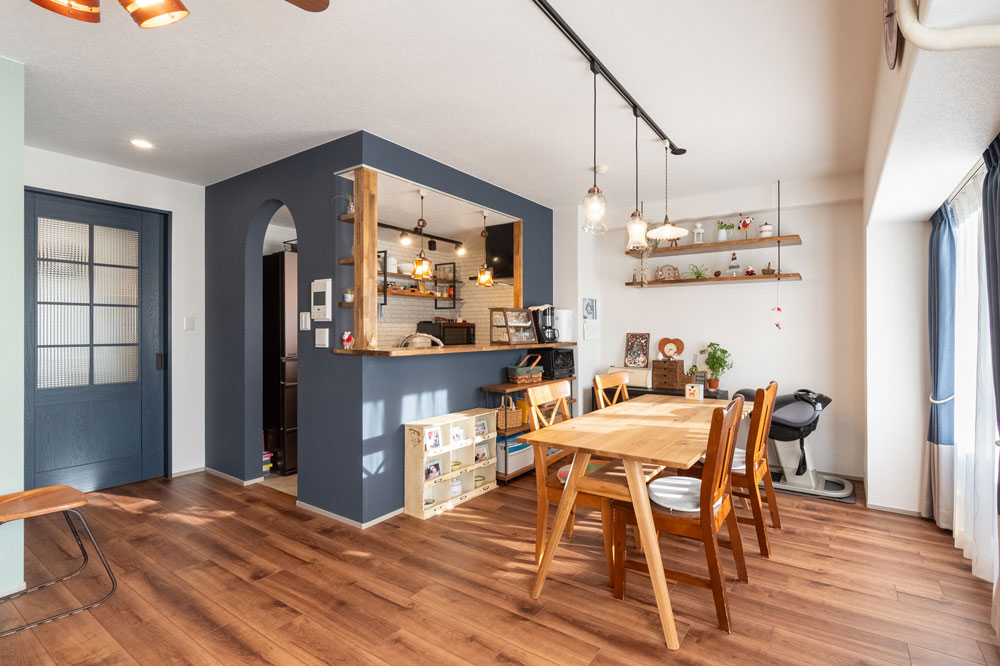 カフェスタイルのキッチン